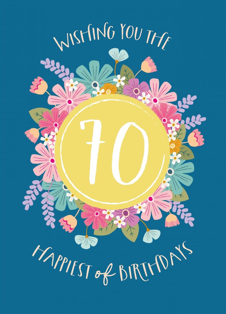 Happiest Of 70th Birthdays! Card