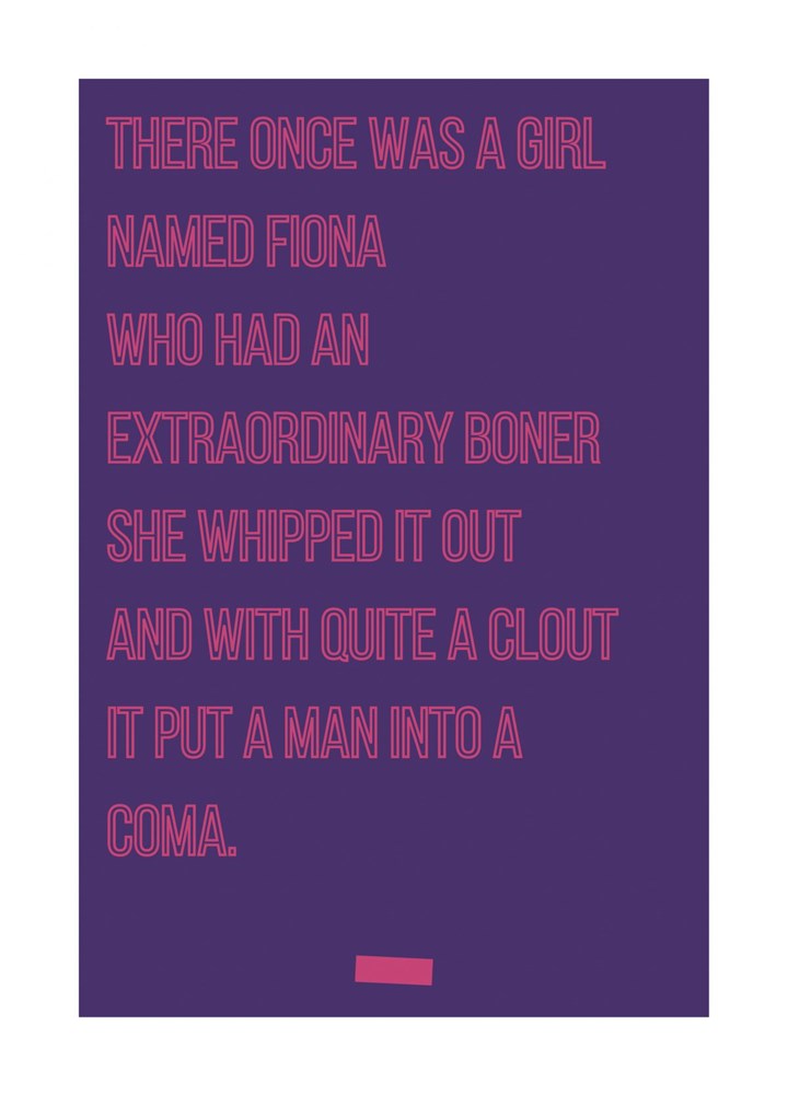 Fiona's Boner Card