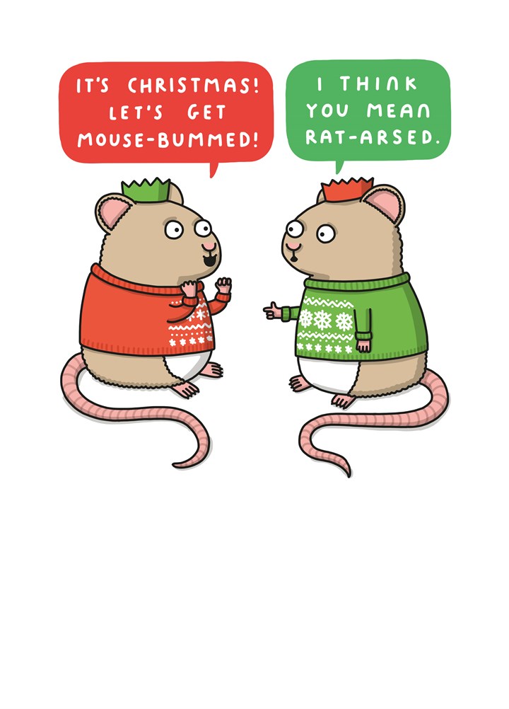 Christmas Let's Get Mouse-Bummed Card