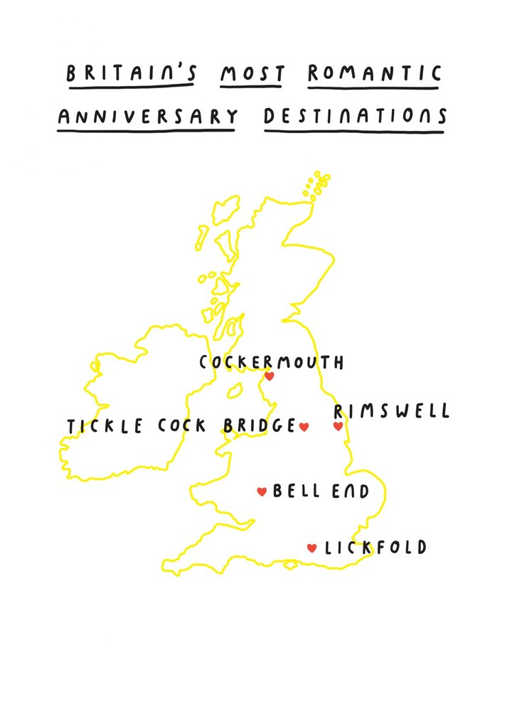 Britain's Most Romantic Anniversary Card