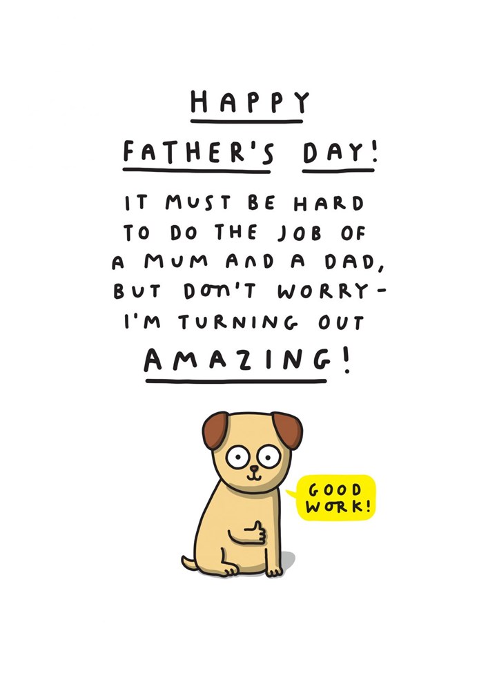 Father's Day Job Of Mum & Dad Card