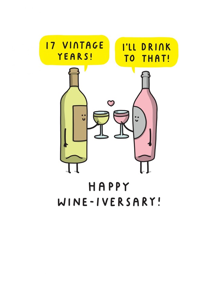 Happy Wine-iversary Card