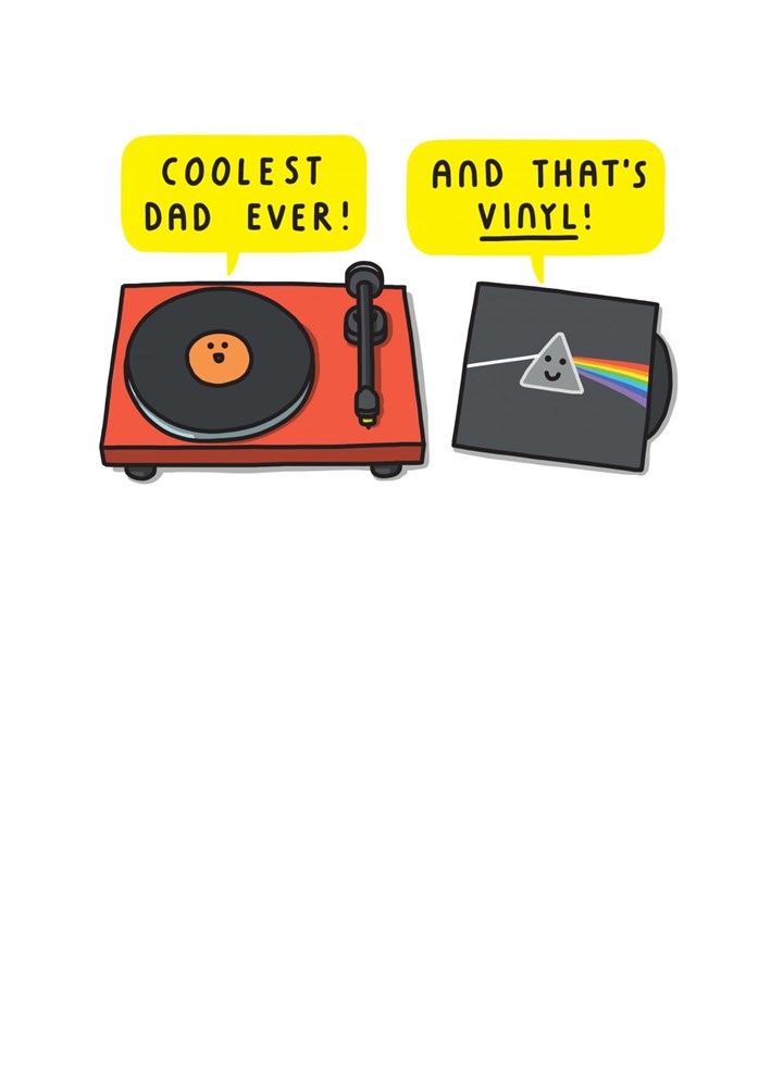 Coolest Dad Ever And That's Vinyl Card