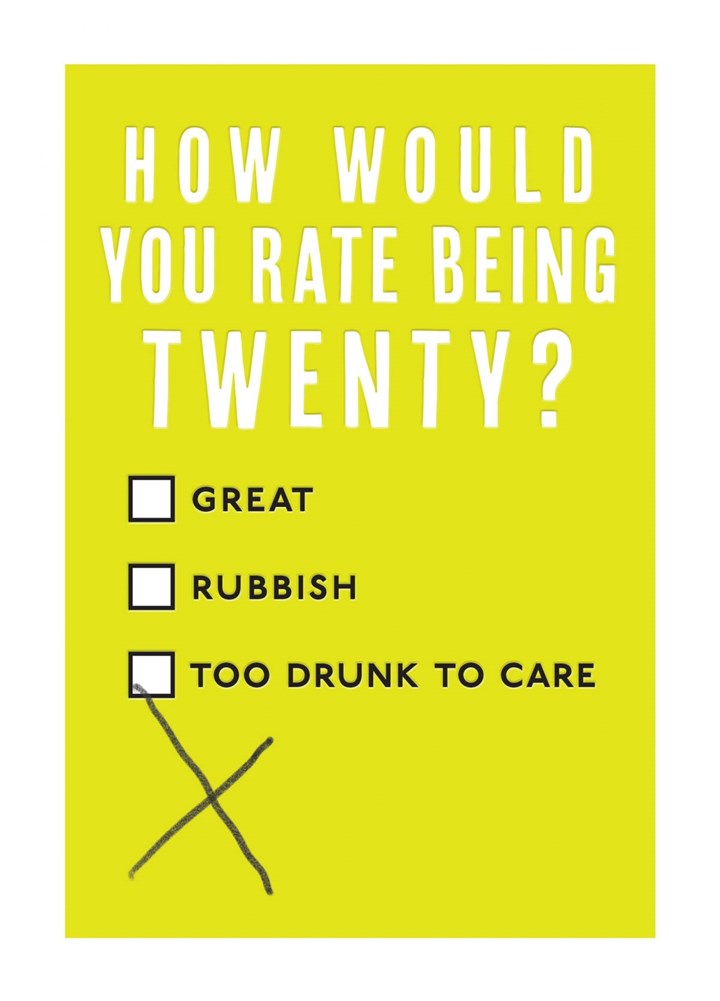 How Would You Rate Being Twenty? Card