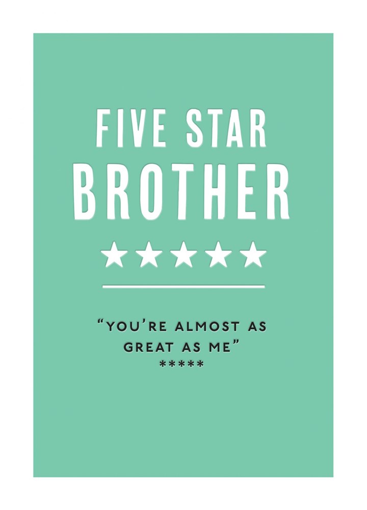 Five Star Brother Card