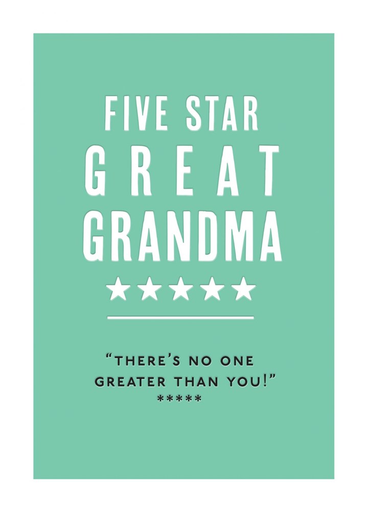 Five Star Great Grandma Card