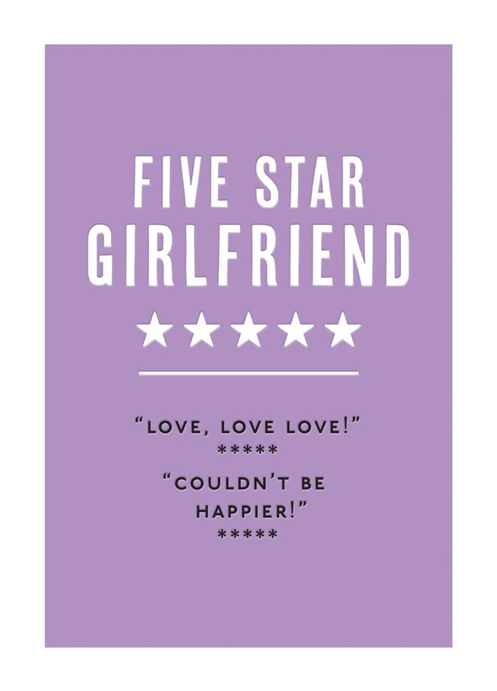 Five Star Girlfriend Couldn't Be Happier Card