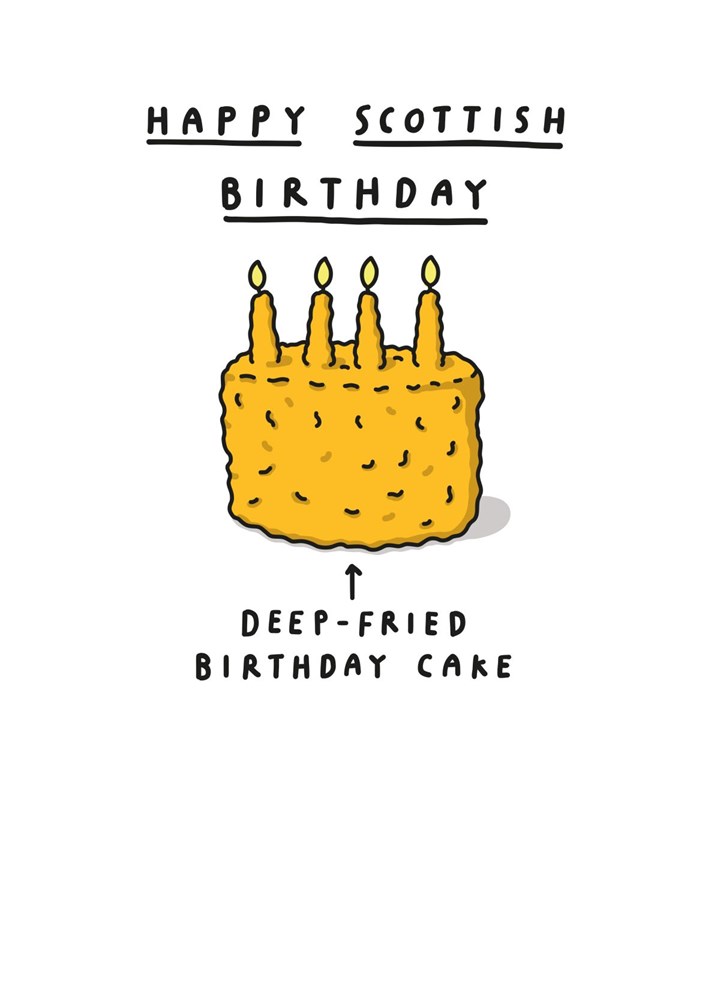 Deep Fried Birthday Cake Card