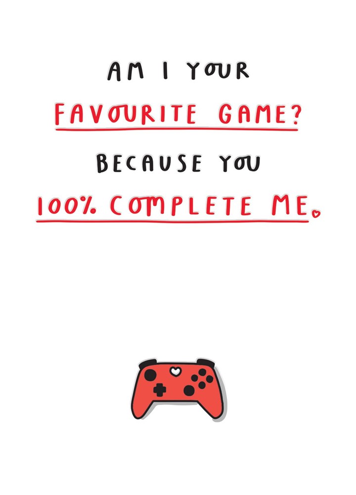 Are You My Favourite Game? Card
