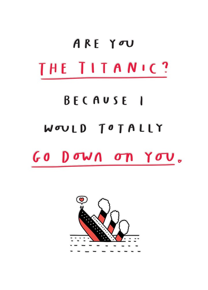 Are You The Titanic? Card
