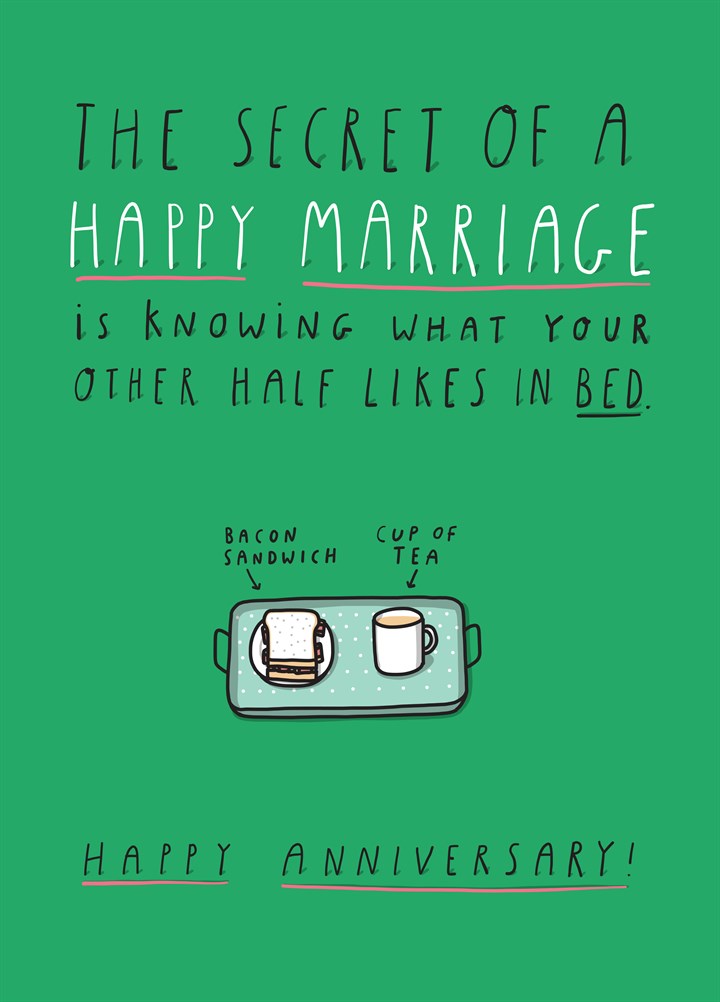 The Secret Of A Happy Marriage Card