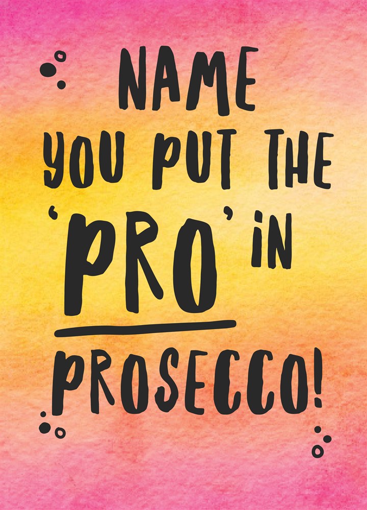 Pro In Prosecco Card