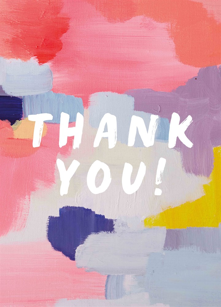 Pastel Coloured Thank You Card