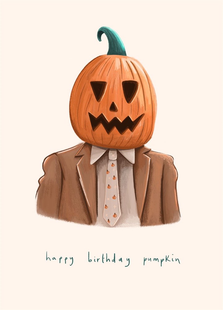 Birthday Pumpkin Dwight Card