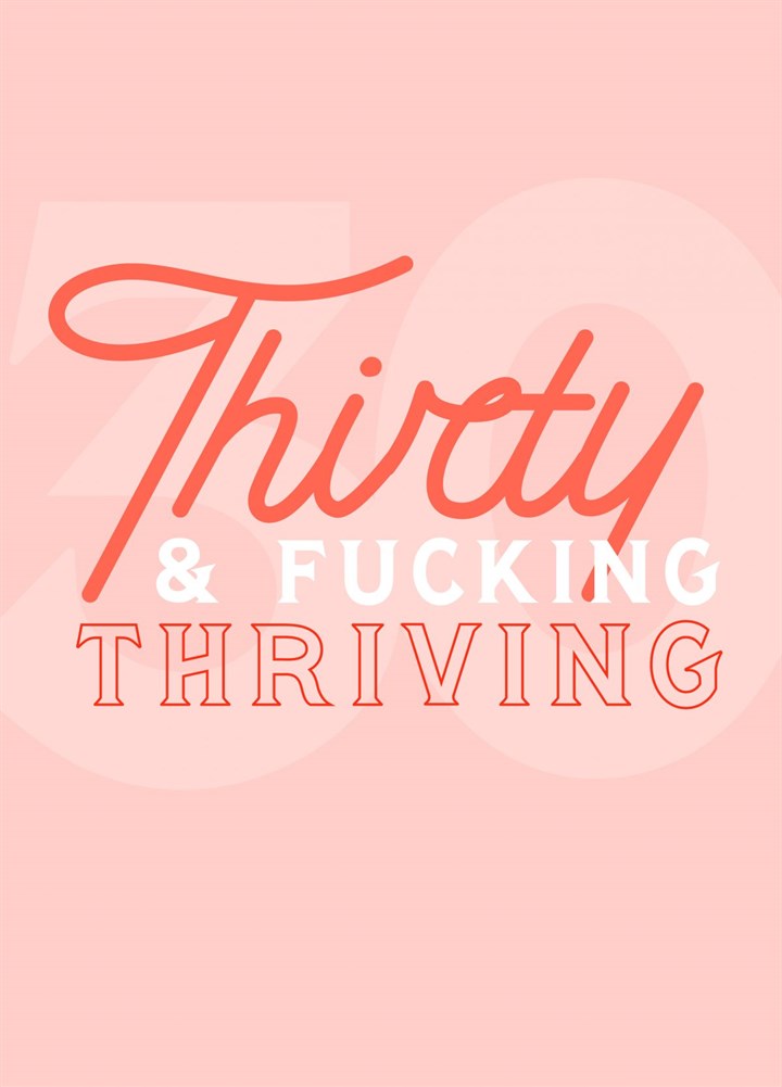30 & Thriving Card