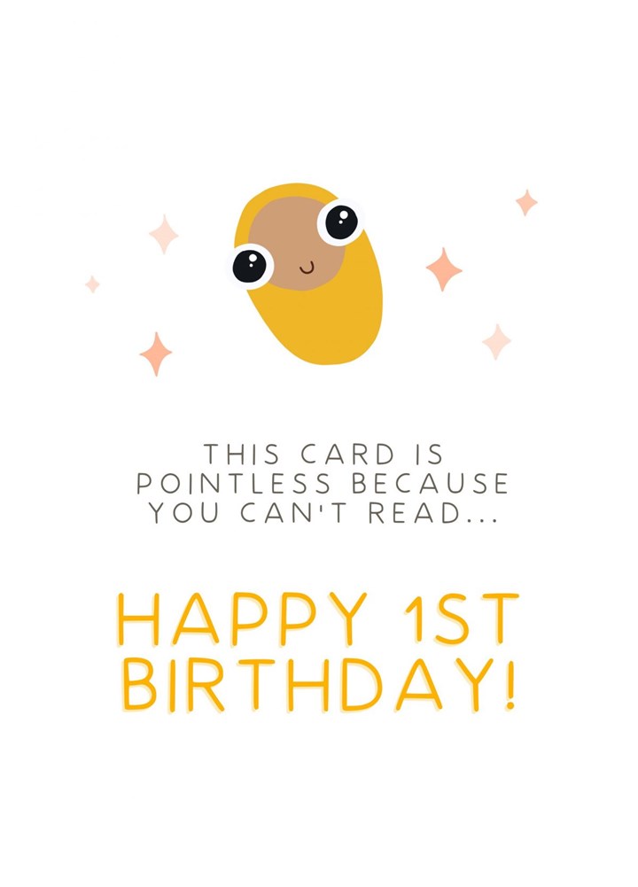 Pointless 1st Birthday Card