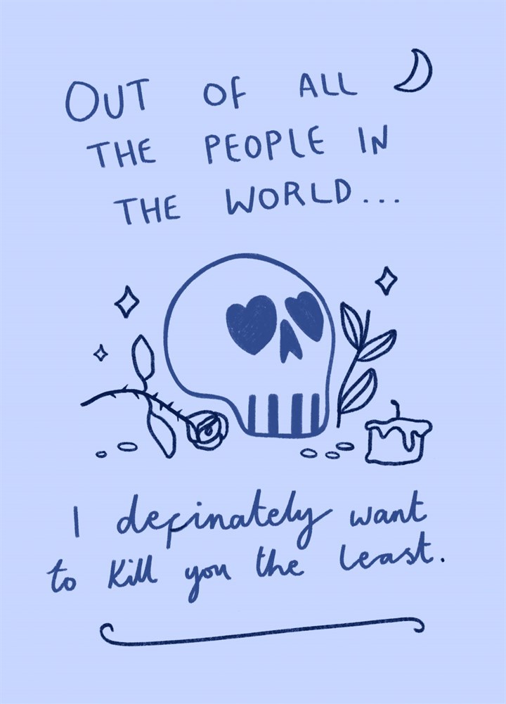 Love Skull Card