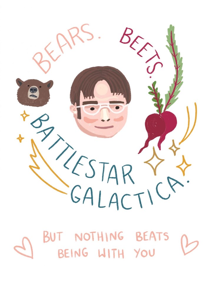 Bears, Beets, Battlestar Galactica Card