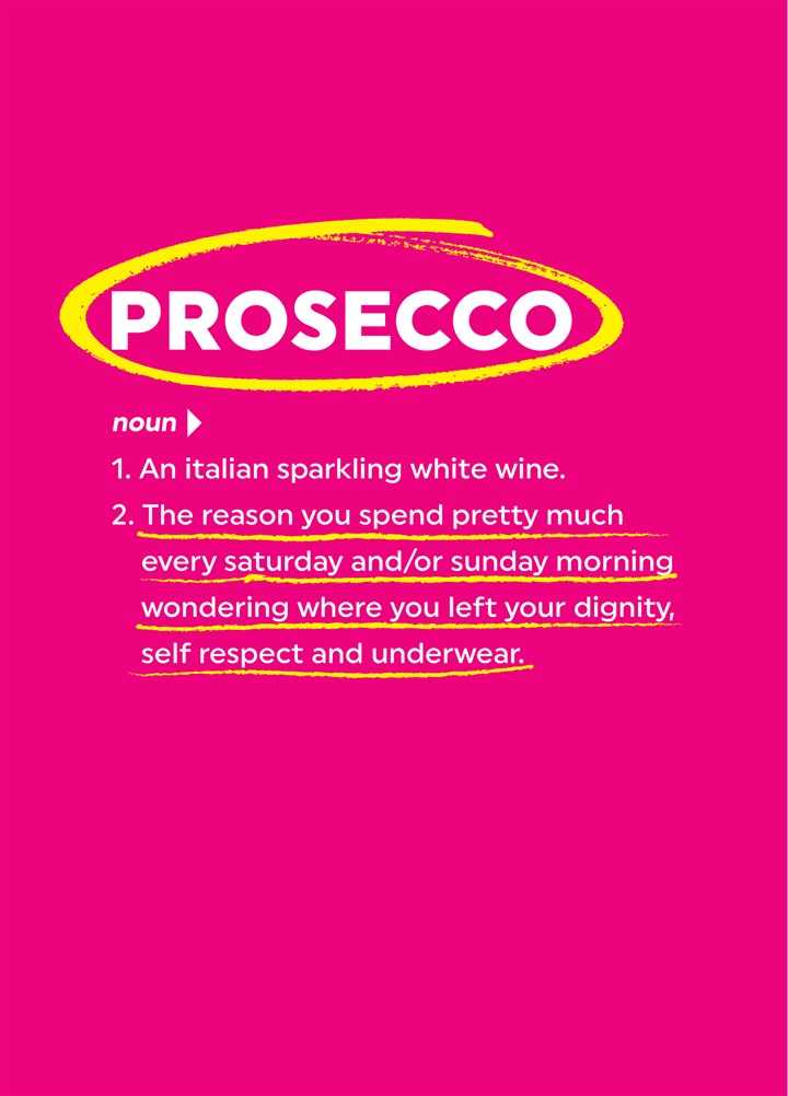 The Real Meaning Of Prosecco Card
