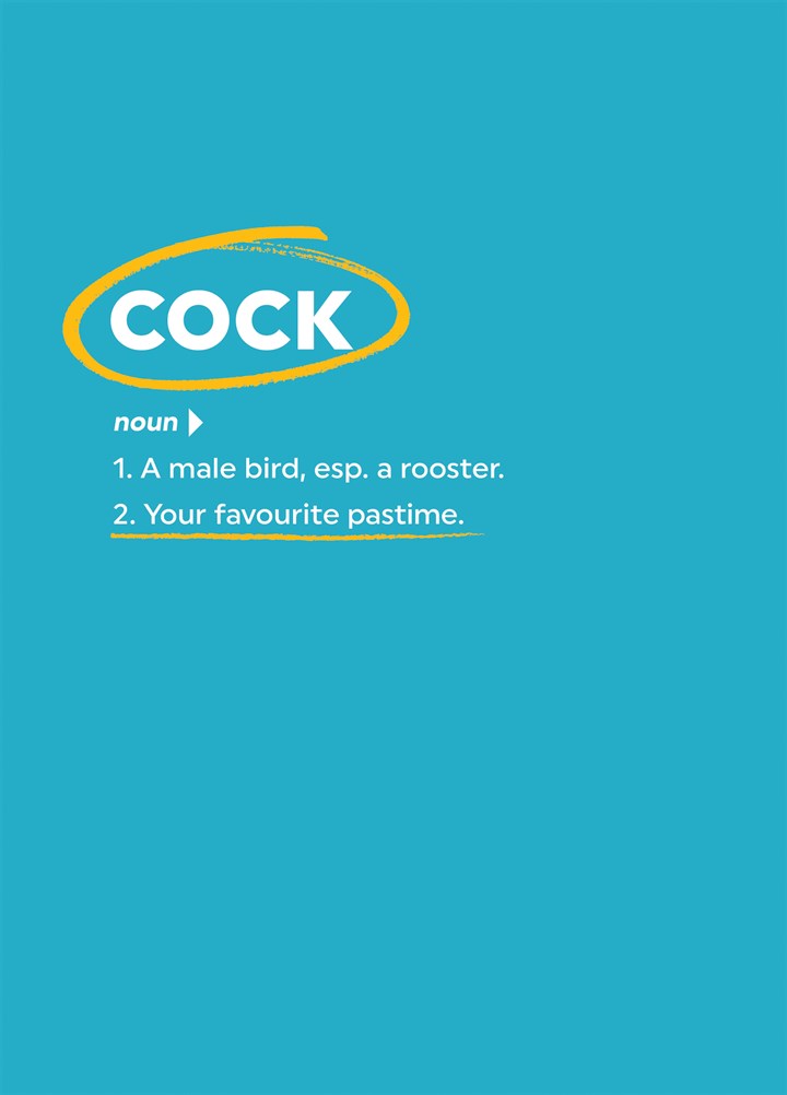 The Real Meaning Of Cock Card