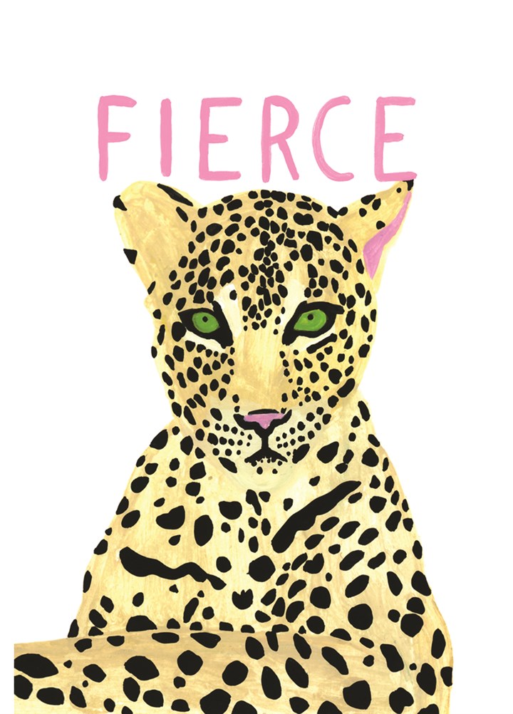 Fierce Leopard Card