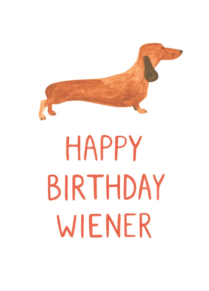 Happy Birthday Wiener Card