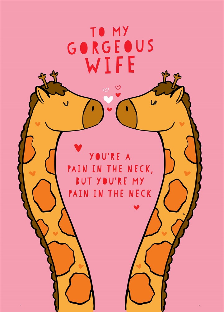 Gorgeous Wife Giraffes Card
