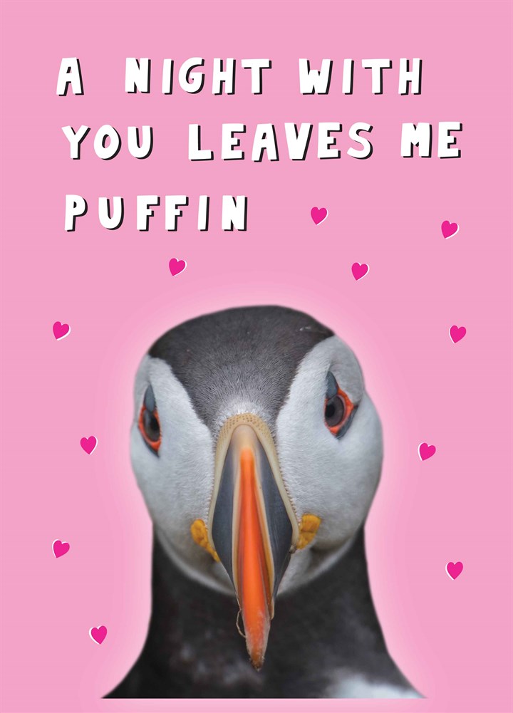 Night With You Leaves Me Puffin Card