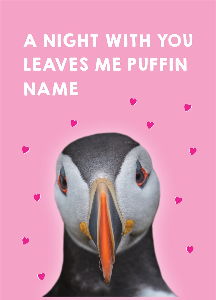 Leaves Puffin Card