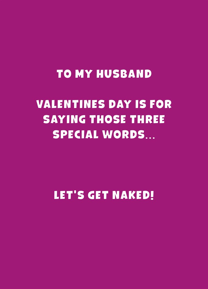 Husband Let's Get Naked Card