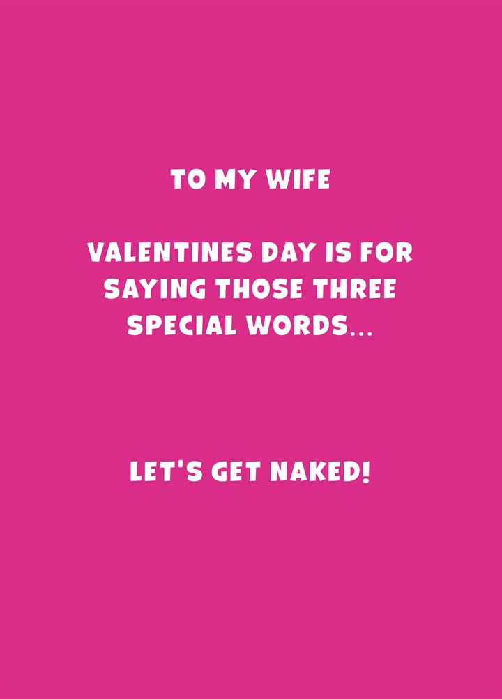 Wife Let's Get Naked Card