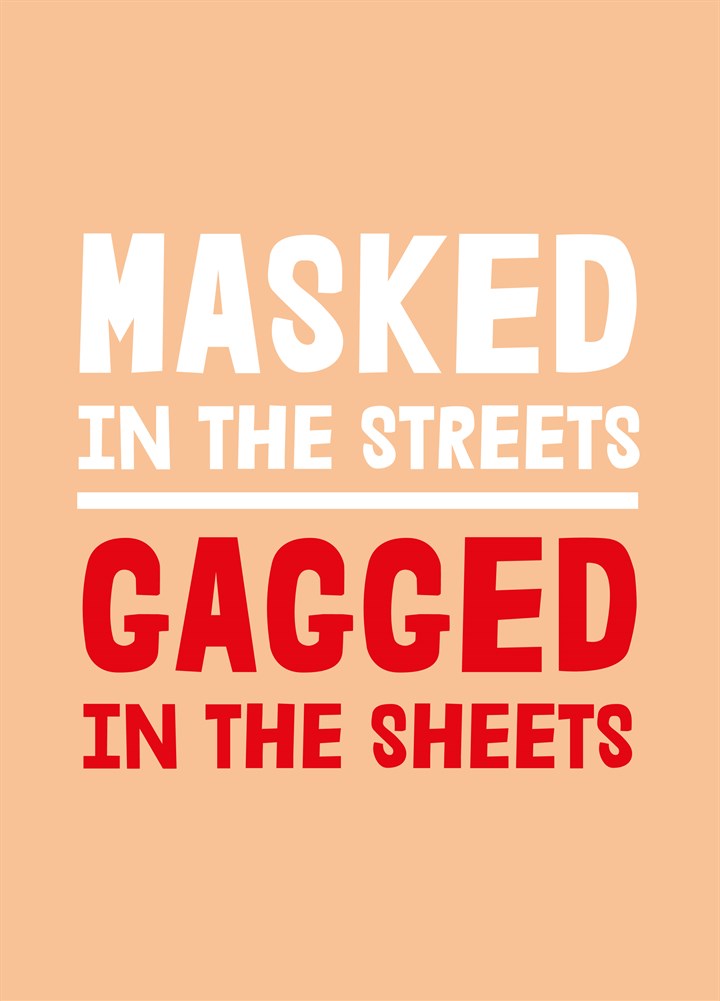 Gagged In The Sheets Card