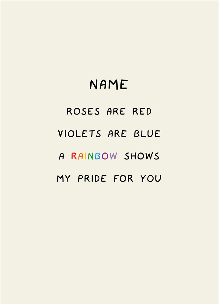 My Pride For You Card