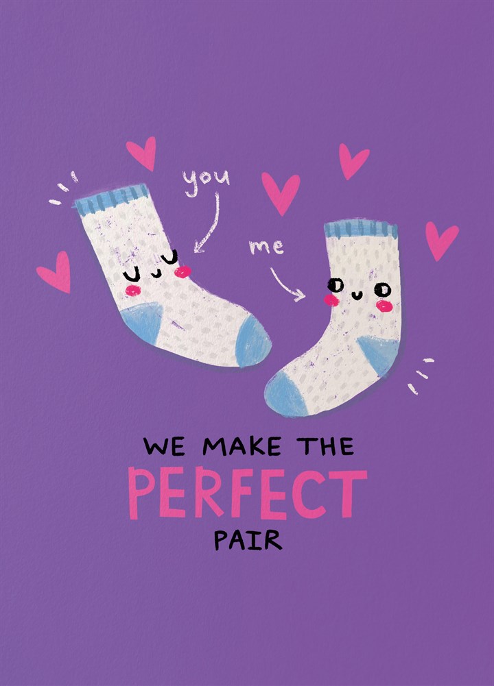 Perfect Pair Of Socks Valentine's Card