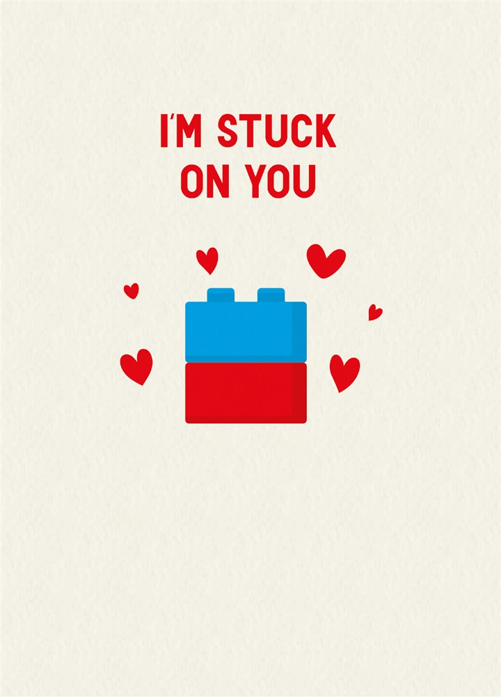 Lego Stuck On You Valentine's Card