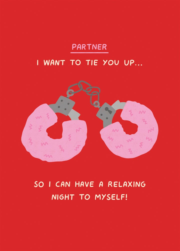 Partner Tie You Up Valentine's Card