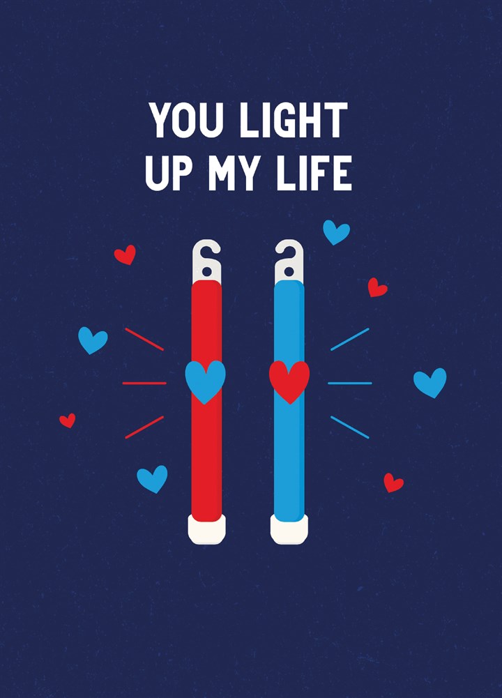 Glow Stick Light Up Valentine's Card