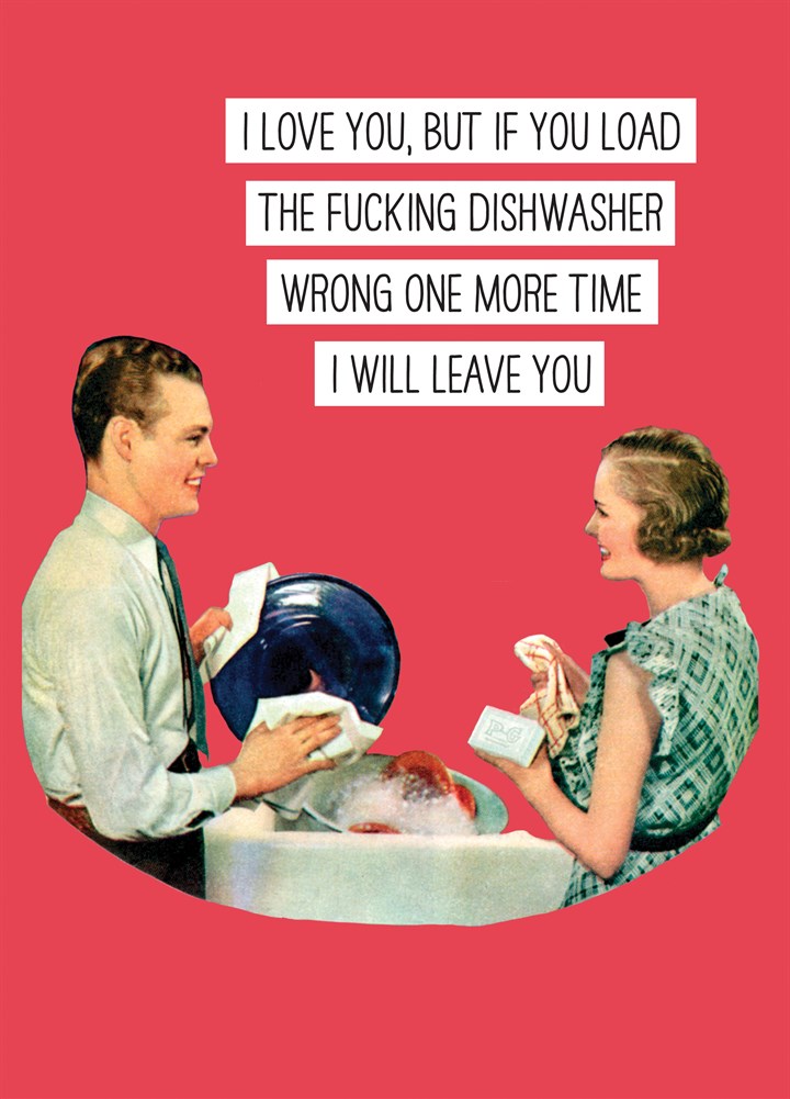 Fucking Dishwasher Valentine's Card