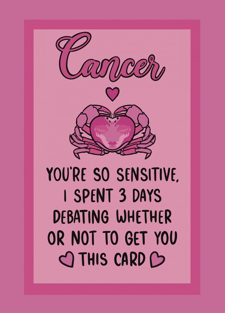 Sensitive Cancer Card