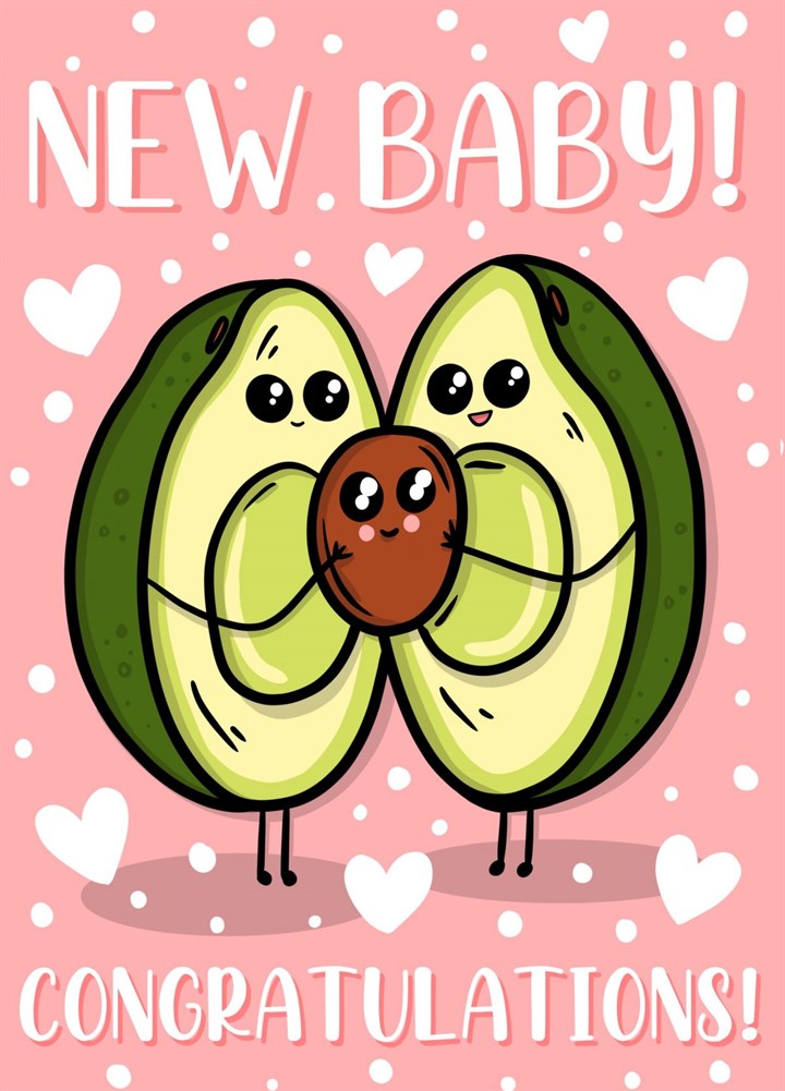 New Baby Avocado Couple Card