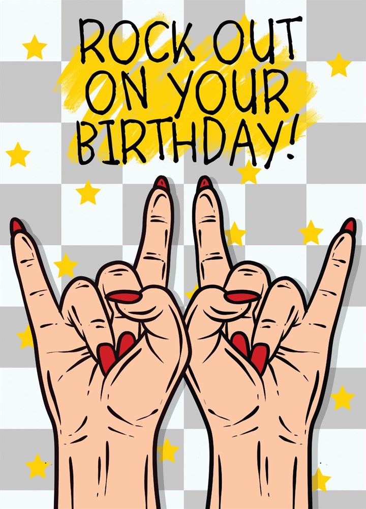 Rock On On Your Birthday! Card