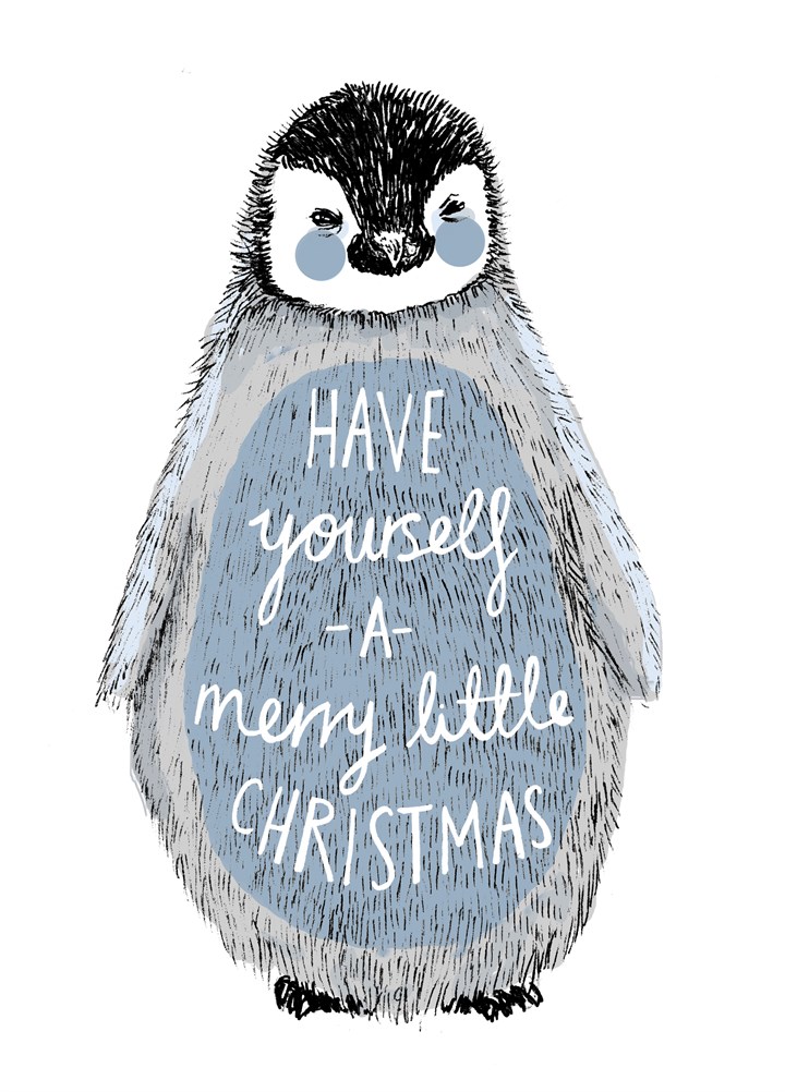 Penguin Merry Little Christmas Card