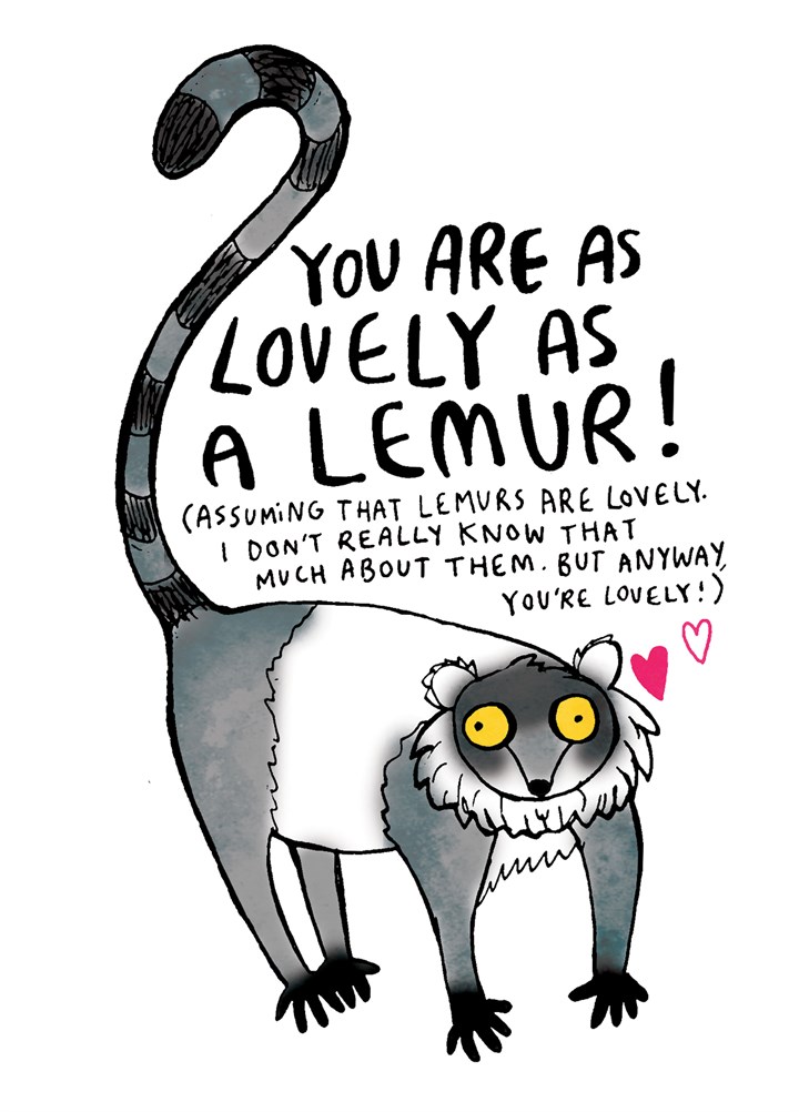 As Lovely As A Lemur Card
