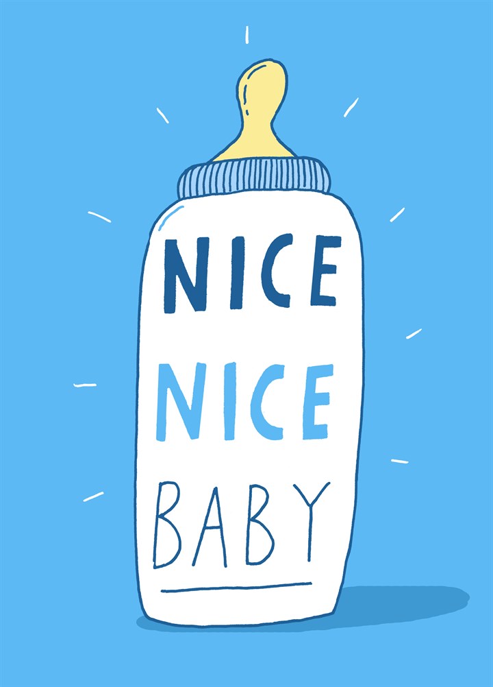 Blue Nice Nice Baby Card