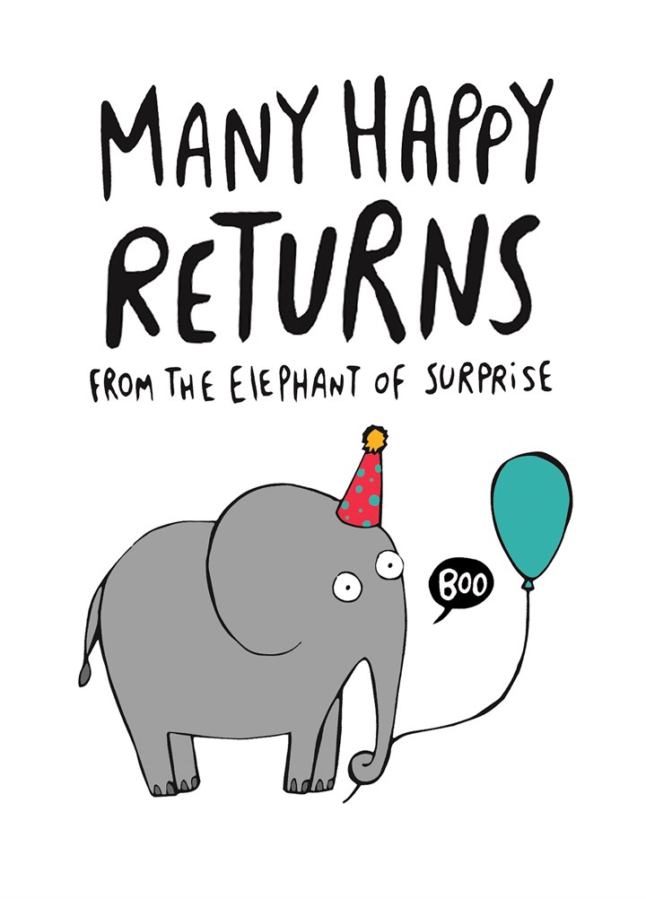Elephant Of Surprise Card