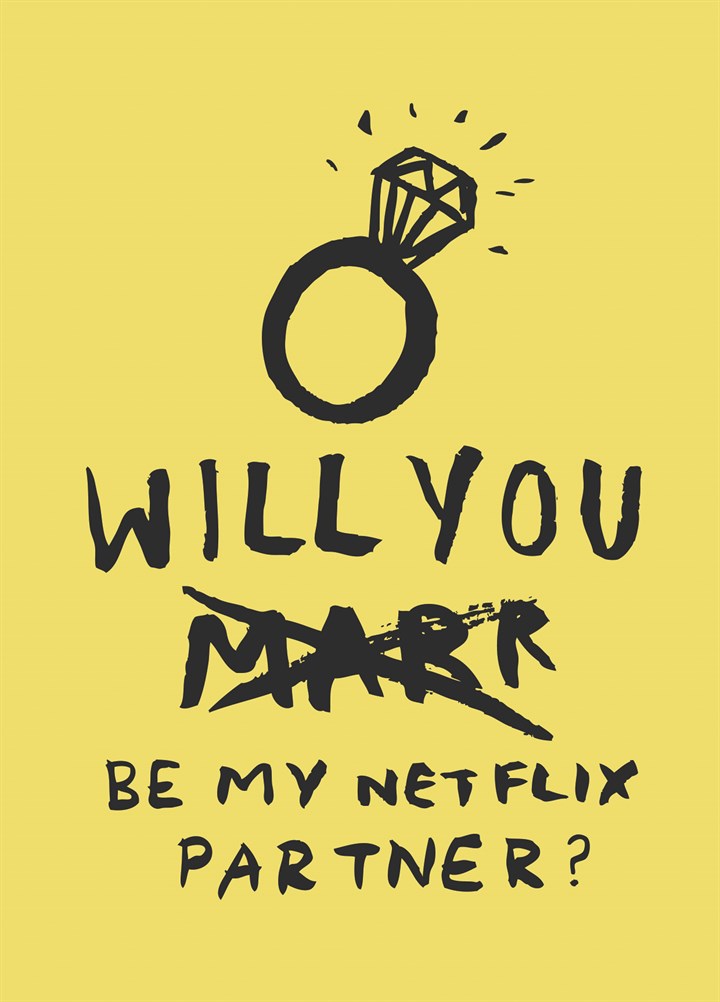 Will You Be My Netflix Partner? Card