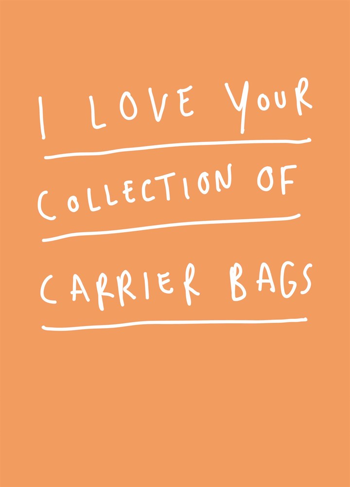 Collection Of Carrier Bags Card