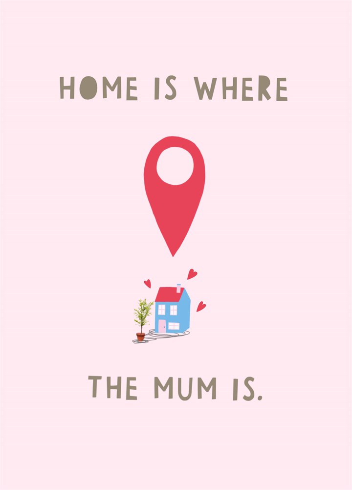 Home Is Where The Mum Is Card