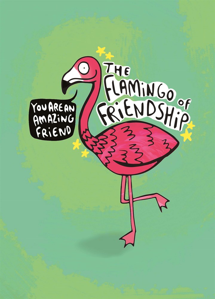 Flamingo Of Friendship Card