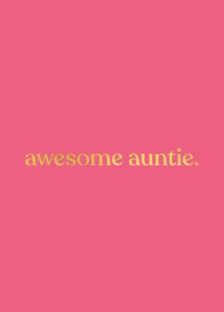 Awesome Auntie Card